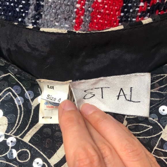 ❤️Vintage Et Al Sequin Dress Wedding Party New Year Size 4 - Picture 5 of 9